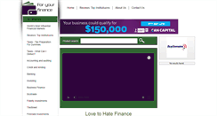 Desktop Screenshot of foryourfinance.com