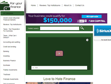 Tablet Screenshot of foryourfinance.com